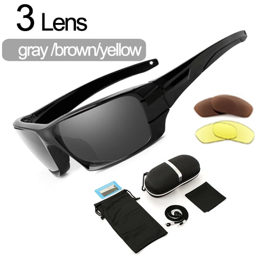 NEWBOLER Polarized Hiking Sunglasses Camouflage Black Frame Sport Sun Glasses Camping Eyewear UV400 Climbing Goggles
