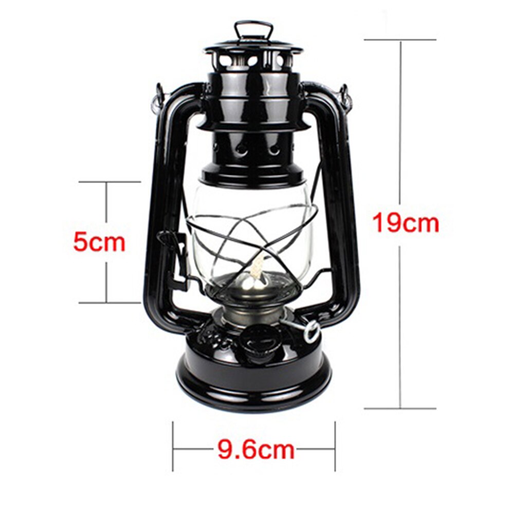 Nostalgic Classic Kerosene Lamp Vintage Lantern Paraffin Lamp Wild Emergency Light for Camp 19cm in Height