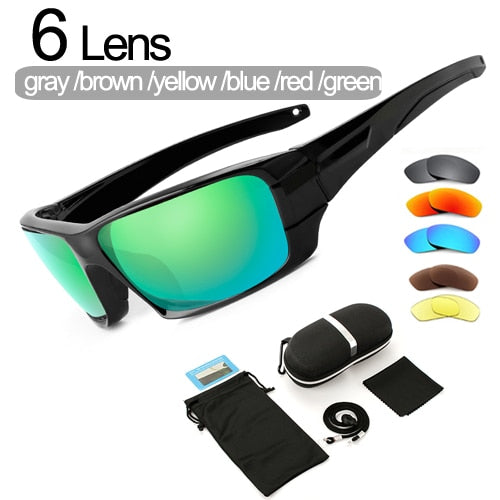 NEWBOLER Polarized Hiking Sunglasses Camouflage Black Frame Sport Sun Glasses Camping Eyewear UV400 Climbing Goggles