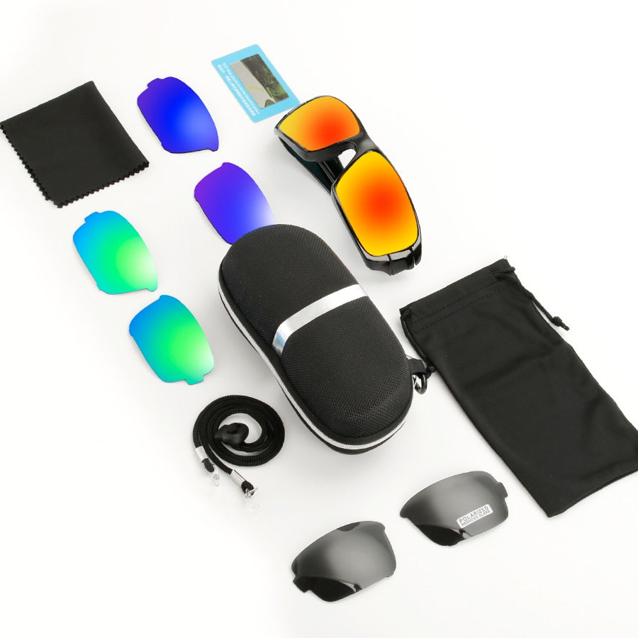 NEWBOLER Polarized Hiking Sunglasses Camouflage Black Frame Sport Sun Glasses Camping Eyewear UV400 Climbing Goggles