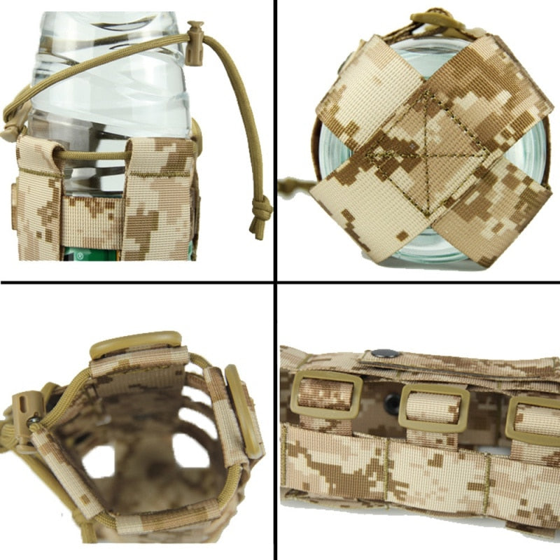 0.5L-2.5L Tactical Molle Water Bottle Pouch Oxford Canteen Cover Holster Outdoor Traveling Hiking Kettle Bag With Molle System