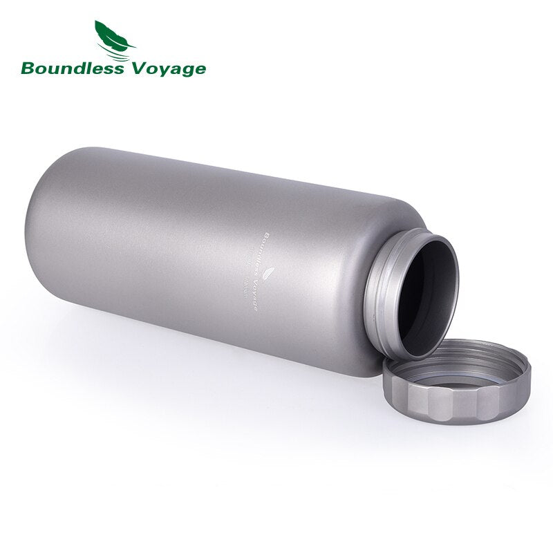 Boundless Voyage Titanium Water Bottle 1050ml Cycling Camping Sport Drinking Bottle Big Capacity Leak-Proof Ultralight Canteen
