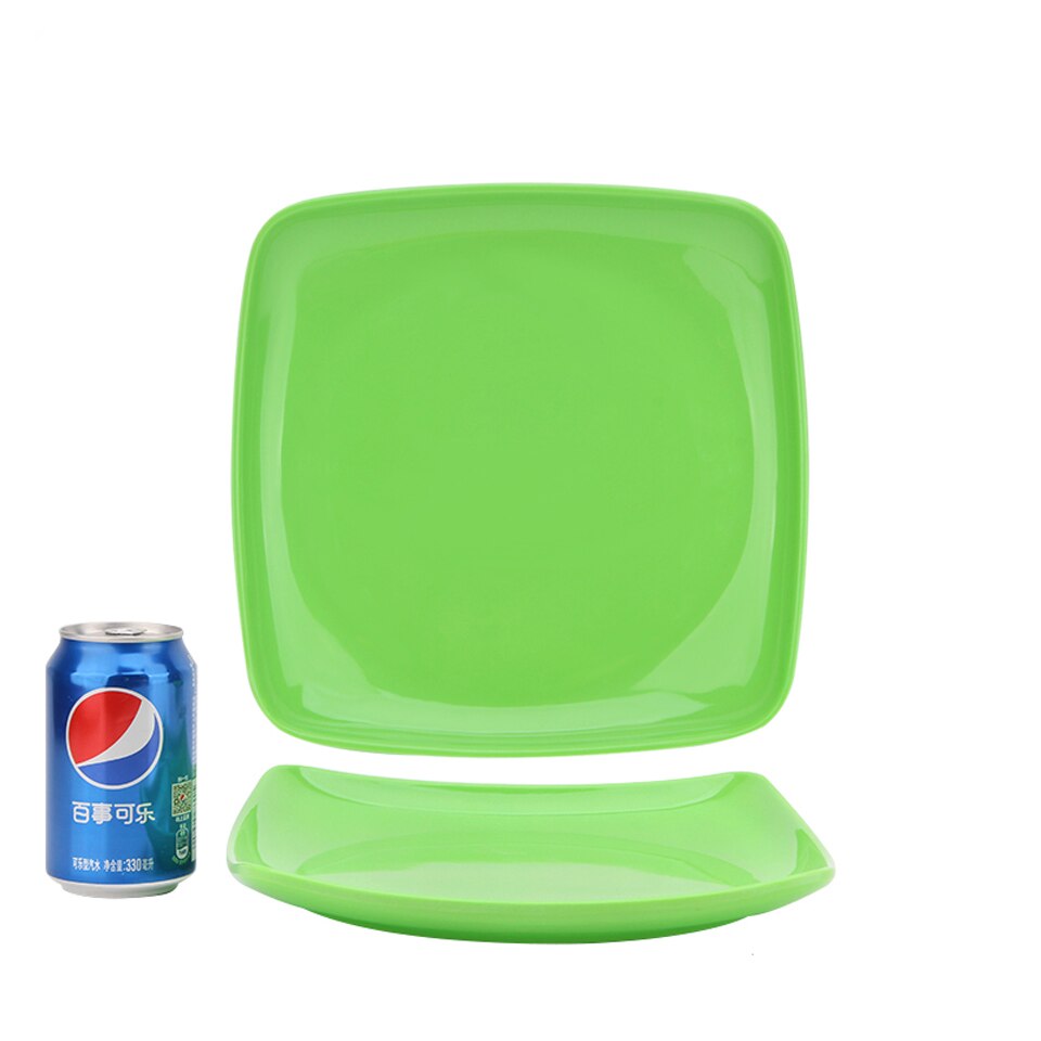 Color Imitation Porcelain Square Plate Canteen Fast Food Hot Pot Cooking Cold Dishes Eating Pasta Plate Restaurant Melamine Dish