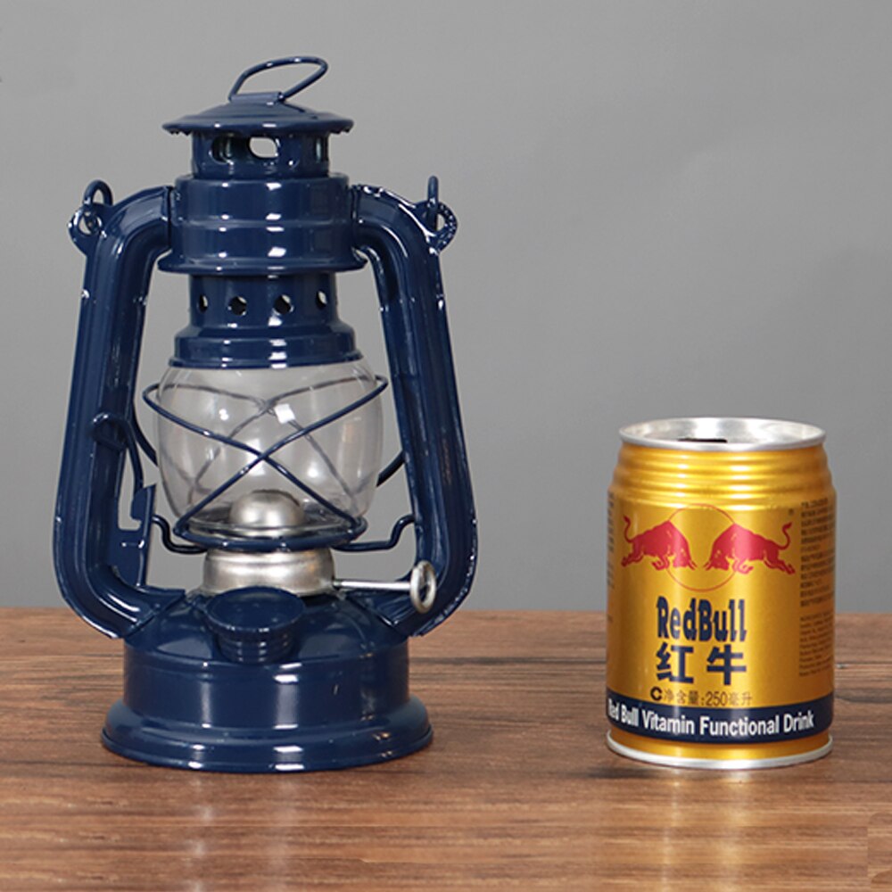 Nostalgic Classic Kerosene Lamp Vintage Lantern Paraffin Lamp Wild Emergency Light for Camp 19cm in Height