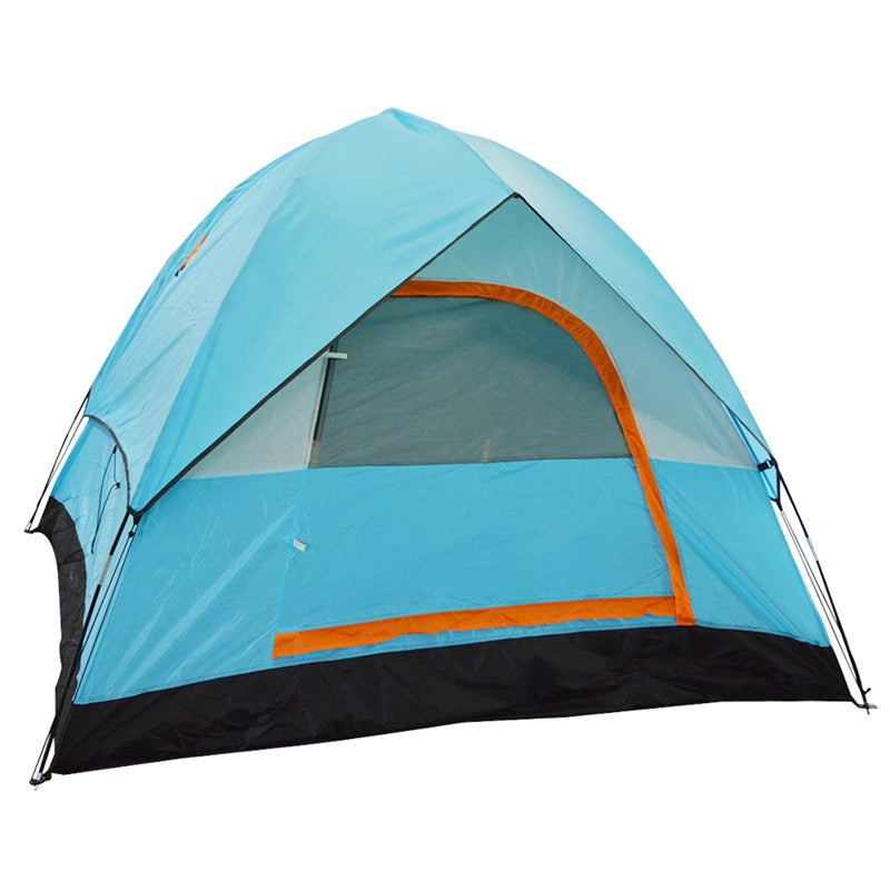 3-4 Person Windbreak Camping Tent Dual Layer Waterproof Anti UV Tourist Tents for Fishing Hiking Beach Travel 4 Season Tent