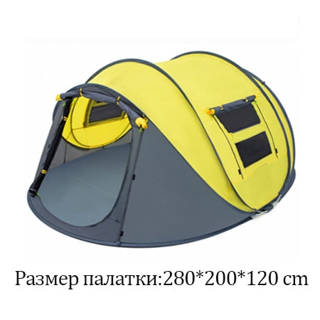 HUI LINGYANG throw tent outdoor automatic tents throwing pop up waterproof camping hiking tent waterproof large family open tent