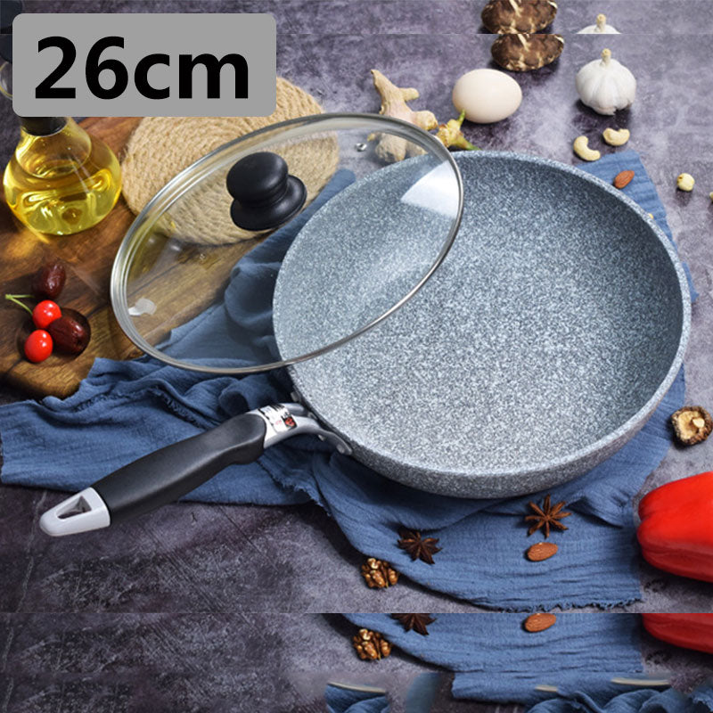 28cm Non-stick Frying Pan With Lid Wok Skillet Cauldron Cooking Pots Induction Cooker Pancake Egg Gas Stove Kitchen Accessories
