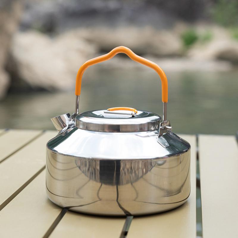 Ultralight Camping Kettle 0.8L Portable Canteen Outdoor Stainless Steel Water Bottle Picnic Cookware Tableware Supplies