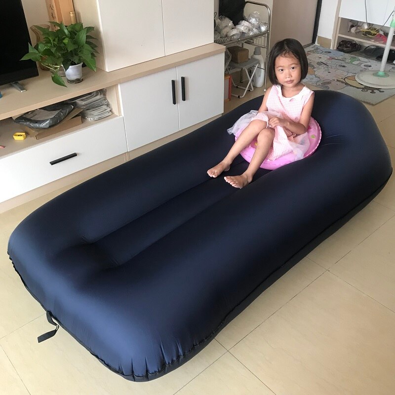 Outdoor Inflatable Garden Furniture Pation Nylon Air Sofa Bed Portable Beach Lounge Chair Folding Water Air Matress Air Couch