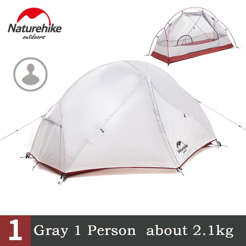 naturehike ultralight 2 person tent Naturehike Custom Mongar 1 2 3 People Waterproof Double Layer Outdoor – The Canteen Club