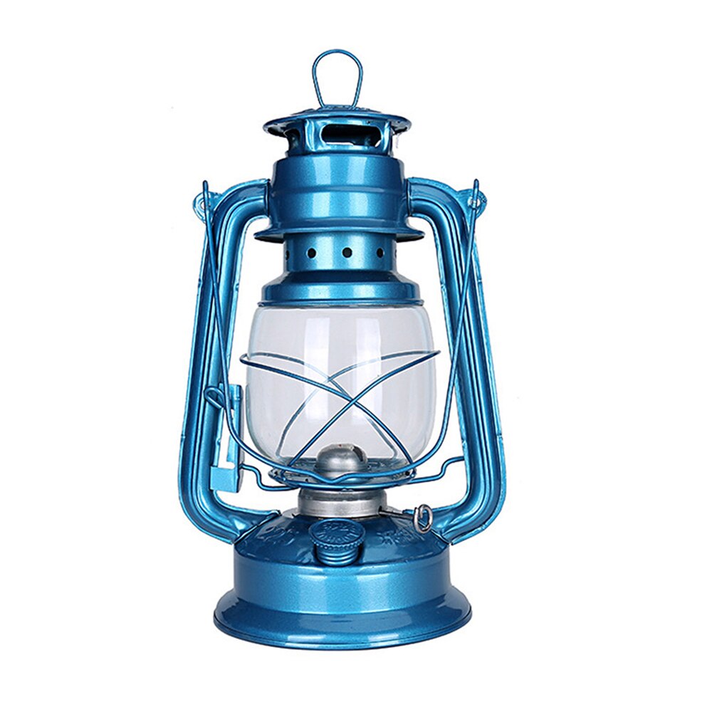 Nostalgic Classic Kerosene Lamp Vintage Lantern Paraffin Lamp Wild Emergency Light for Camp  19cm in Height