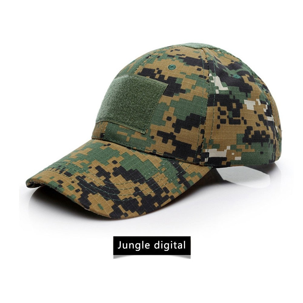 Tactical Army Caps Military Camouflage Hat Outdoor Summer Sunscreen Adjustable Baseball Caps For Airsoft Hunting Camping Hiking