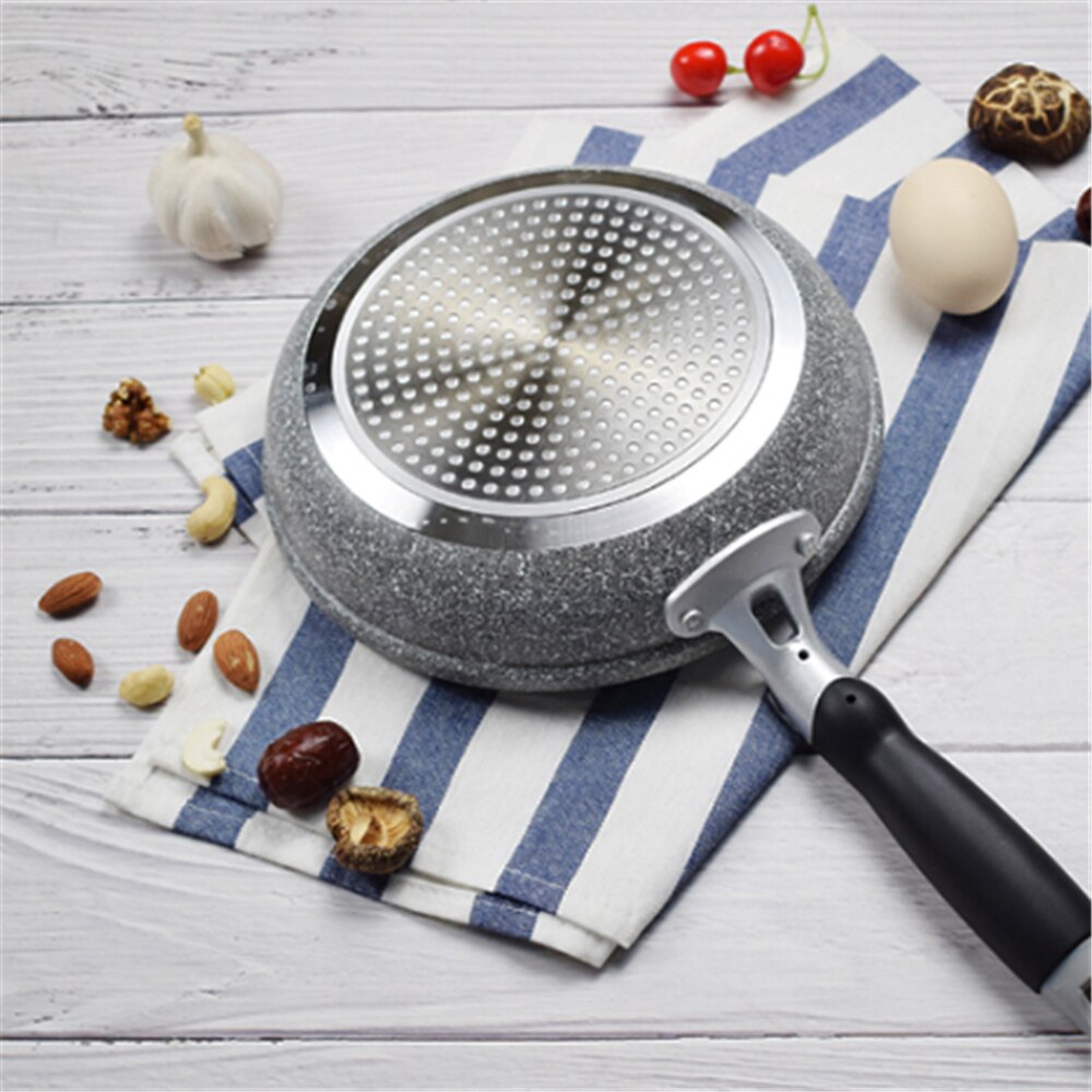 28cm Non-stick Frying Pan With Lid Wok Skillet Cauldron Cooking Pots Induction Cooker Pancake Egg Gas Stove Kitchen Accessories
