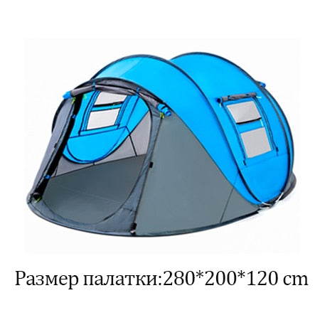 HUI LINGYANG throw tent outdoor automatic tents throwing pop up waterproof camping hiking tent waterproof large family open tent