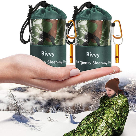 Emergency Sleeping Bags Thermal Emergency Blankets Ultralight Survival Waterproof Bivy Sack Multi Survival Gear Hiking,Camping