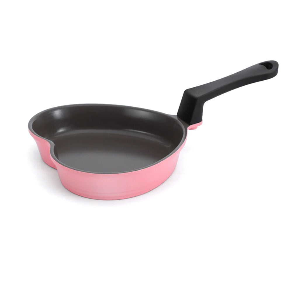 Heart Shaped Frying Pan Food Breakfast Egg Ceramic Non-Stick Pan Kitchen Cooking Pot Grilling Cookware Household Canteen Tool