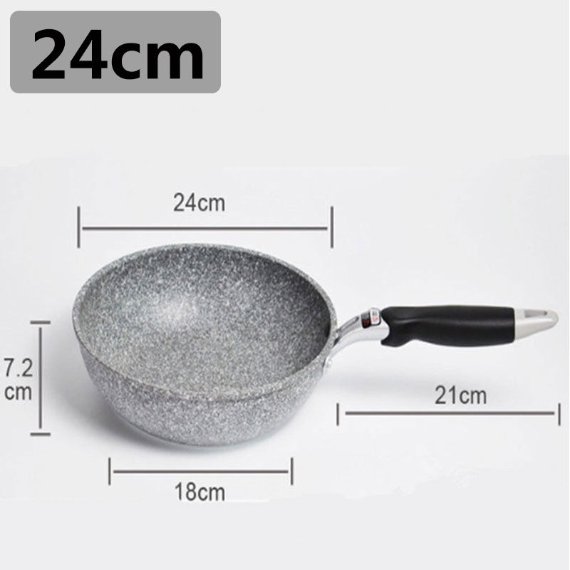 28cm Non-stick Frying Pan With Lid Wok Skillet Cauldron Cooking Pots Induction Cooker Pancake Egg Gas Stove Kitchen Accessories